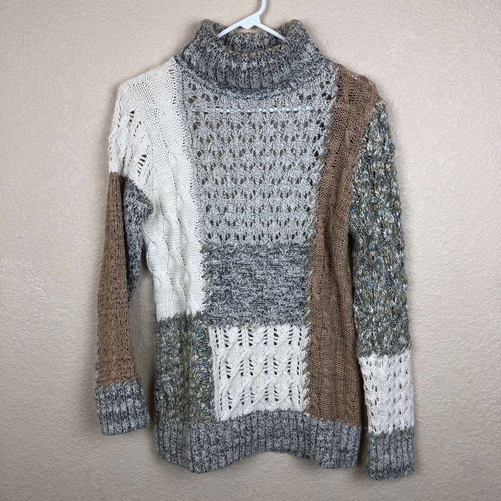 Coldwater Creek Grey Multicolor Sweater Size: 8